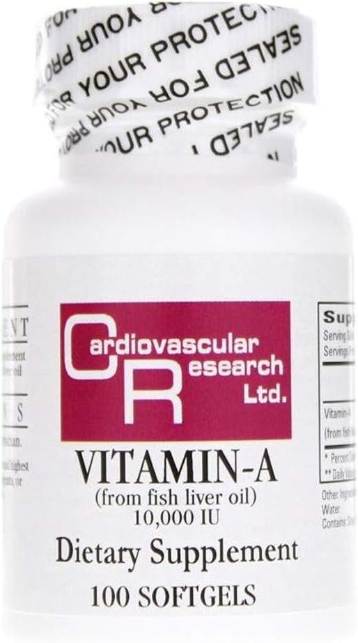 Recherche cardiovasculaire Vitamine-a 10000 Iu, Blanc, 100 Nombre