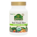 Natures Plus Source de vie Jardin Certifié Riz de levure rouge biologique - 600 mg, 60 Capsules de végétalien - Soutien nutritionnel pour le bien-être général - Végétarien, sans gluten - 60 portions