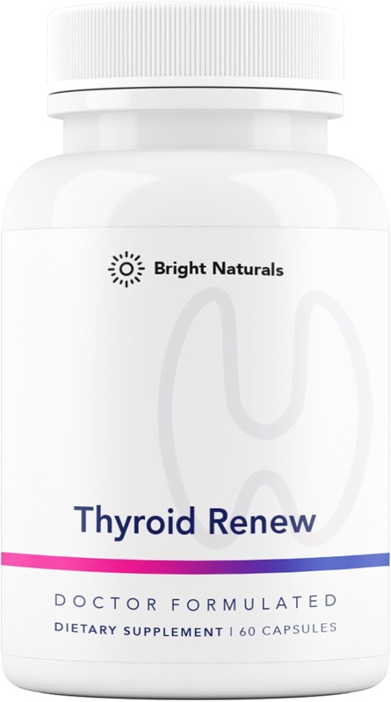 Thyroïde Renouveau Supplément - Femmes Thyroïde Support pour Focus et Énergie avec Zinc Sélénium Cuivre et Superfoods Thyroïde - Fabriqué aux États-Unis, 60 Capsules