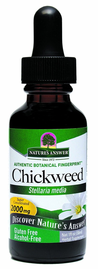La réponse de la nature sans alcool Stelleria Média 2000mg 1oz Extrait de supplément à base de plantes Favorise la digestion , non OGM, casher, sans gluten, végétalien , seul comte