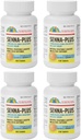 GeriCare Senna Plus Natural Vegetable Laxative with Stool Softener, Docusate Sodium 50mg, Sennosides 8.6mg 100 Count (Pack of 4)