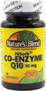 Nature's Blend HiSorb CoQ10 30mg, 30 Softgels - Soutien de la santé cardiaque, sans cristal, biodisponibilité maximale, cliniquement prouvé, sans gluten, sans colorants ni arômes artificiels, supplément diététique