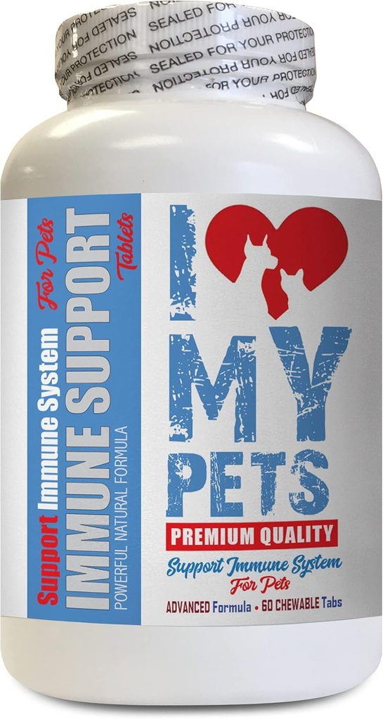 J'AIME MES PETS LLC Immune Dog Treats - PET Immune Support - Chiens et chats - Booster - Santé - Thistle de lait pour chiens - 60 Treats (1 bouteille)