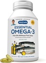 ANDREW MOINSMAN Essential Omega-3 Menthe - 60 Softgels - Ultra-Pure, Haute puissance Omega-3 Huiles. Haut DHA, pas de soulèvement de l'estomac, pas de contaminants, pas de mercure. Petits softgels faciles à avaler