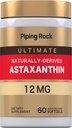 Piping Rock Astaxanthine 12mg.60 Capsules Softgel.