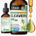 BIO KRAUTER Cleavers Teinture - Cleavers Extrait liquide d'herbe - Détox naturel - Sans alcool et sans sucre - Extrait végétalien 2 Fl.Oz.