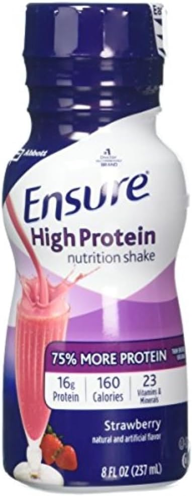 Assure une nutrition riche en protéines Shake, Fraise, 6 Compte