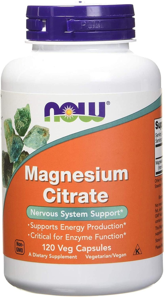 Maintenant aliments Citrate de magnésium 400 Milligramme 120 Capsules de légumes (paquet de 2)
