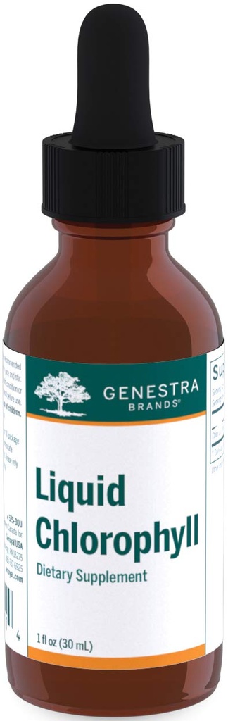 Genestra Marques Chlorophylle liquide $ 25 mg Chlorophyll Formulation par goutte $ 1 fl. oz.