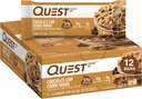 Quest Nutrition Chocolate Chip Dough Cookie Protein Bars, 21g Protéines, 1g Sucre, 4g Net Carb, Sans gluten, Keto Friendy, 12 Compte