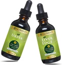Go Nutrients Uriva & Liver Edge (Liver Cleanse & Advanced Liver Liquid Drops Supplement Uric Acid Support, pour des niveaux d'acide Uric sains Cela aide à soulager le malaise et la douleur musculaire