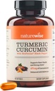 NatureWise Curcumin curcuma 500mg avec des softgels de poivre noir - Extra Strength, Absorption accrue - 95% Curcuminoïdes et BioPerine pour le support immunitaire - Sans gluten, sans OGM - 90 Compte[3-Mois]