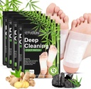 Pads de pied Tudiqe 50PCS, Pure Natural Bamboo Vinegar Ginger Powder Pad pour soins des pieds, Pads de pied Ginger pour mieux dormir, Patches de pied nettoyantes profondes