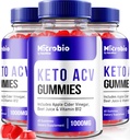 NutraRize (Pack of 3 MicroBio Keto ACV Gummies, Supplément officiel Keto + vinaigre de cidre de pomme, Tous naturel Micro Bio, Critiques de vinaigre de cidre de pomme (180 Gummies)