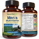 Meilleurs multivitamines pour les hommes Entièrement multivitamines pour les hommes et multiminéraux avec plus de 20 vitamines A, C, D, E, B12, Zinc et plus Vitamines essentielles pour les hommes. 120 gélules