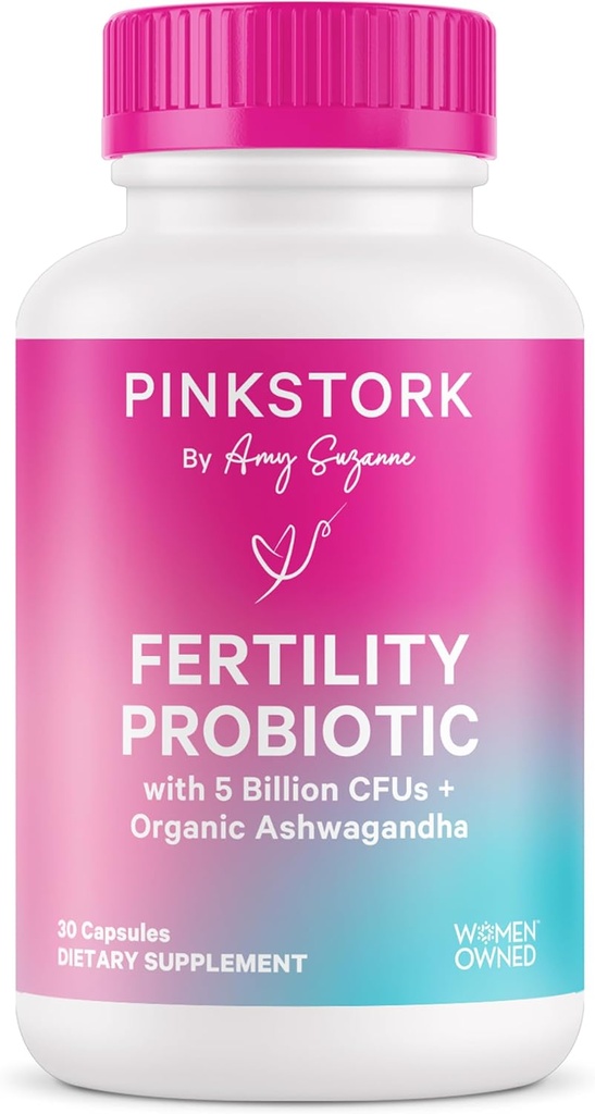 Probiotiques de soutien à la fertilité pour les femmes avec Ashwagandha pour la santé vaginale, Conception, pH Balance, Hormone Balance et Gut Flora, Suppléments de fertilité pour les femmes, 30 Capsules