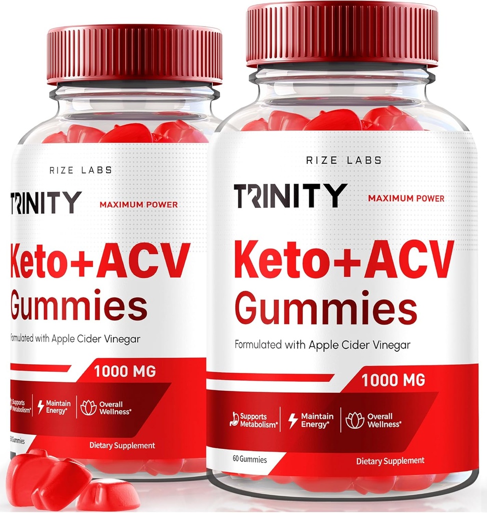 les laboratoires de taille (paquet de 2 Gommies Trinity Keto + ACV pour la perte de poids avancée, Formule Premium Keto Plus ACV, Supplément de vinaigre de cidre de pomme tout naturel, Gummy 500 mg examen (120 Gommies)