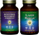 Paquet de variétés - Rescue hépatique 120 Caps végétaliens + Mouvement intestinal Formule 120 Caps végétaliens