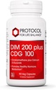 PROTOCOLE POUR LA BALANCE DE VIE DIM 200 Plus CDG - 200mg - Supplément Calcium et DIM - pour nettoyer le métabolisme de la détox et de l'hormone - Glucarate de calcium D - Non-OGM et Kosher - 90 capsules vég.