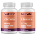 BESTVITE L-Carnosine 500mg (240 capsules) (120x2) Pas de remplissage - Pas de stéarate - Non OGM - Sans gluten
