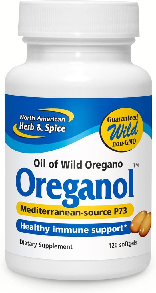 Herbes et épices de l'Amérique du Nord, Oréganol P73 Softgels, 120 Comte