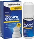 HealthWise 4% Lidocaine Roll-On | OTC Strength | Pain Relief Liquid | 2.5 oz. 73 mL | Non-Greasy, Unscented Formula | Topical Anesthetic