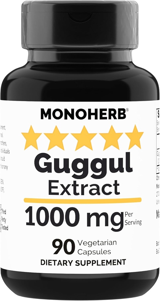 MONOHERB Guggul Extract 1000 mg - 90 Vegetarian Capsules