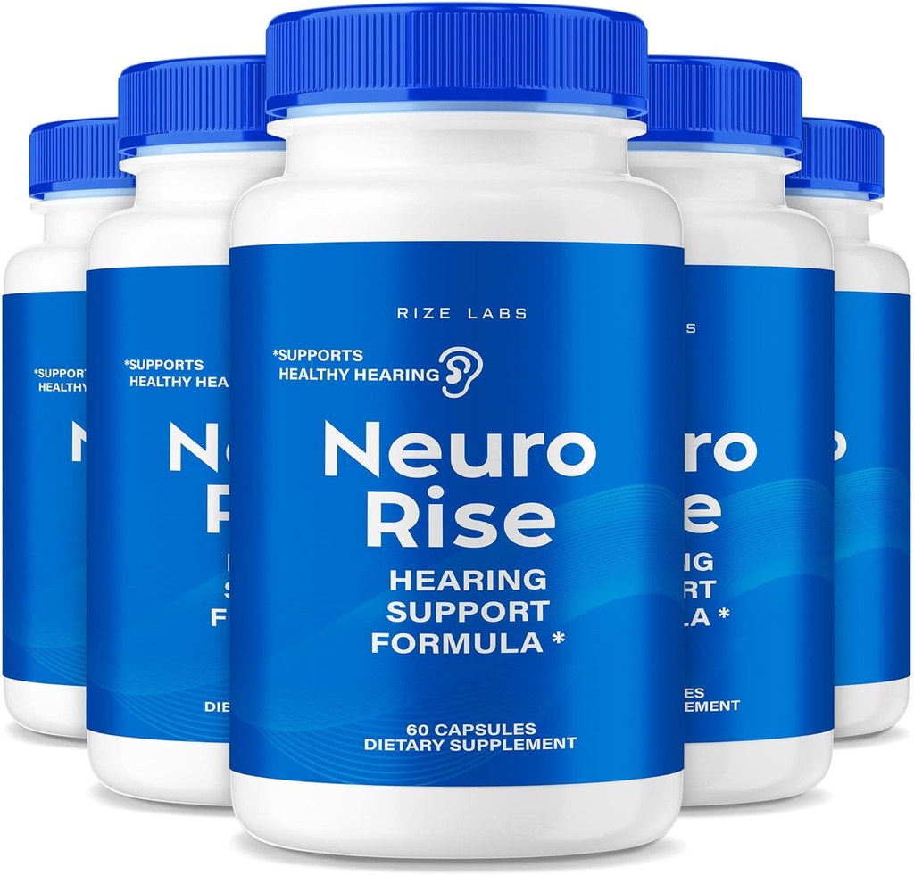 rize labs - Neuro Rise Capsules, Hearing Support Supplement, Pills to Support Healthy Hearing, Advanced Formula for Ear Health, Tinnitus & Noise Relief (300 Capsules)