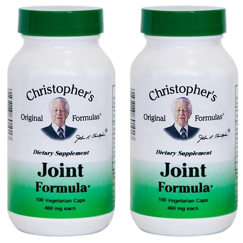 Formules originales de Christopher Formule conjointe – 100 Capsules végétariennes – Mélange à base de plantes synergique pour le soutien des articulations – Fabriqué aux États-Unis - Pack de 2