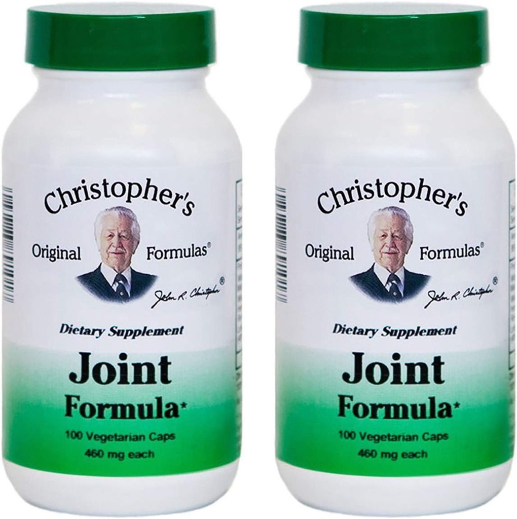 Formules originales de Christopher Formule conjointe – 100 Capsules végétariennes – Mélange à base de plantes synergique pour le soutien des articulations – Fabriqué aux États-Unis - Pack de 2