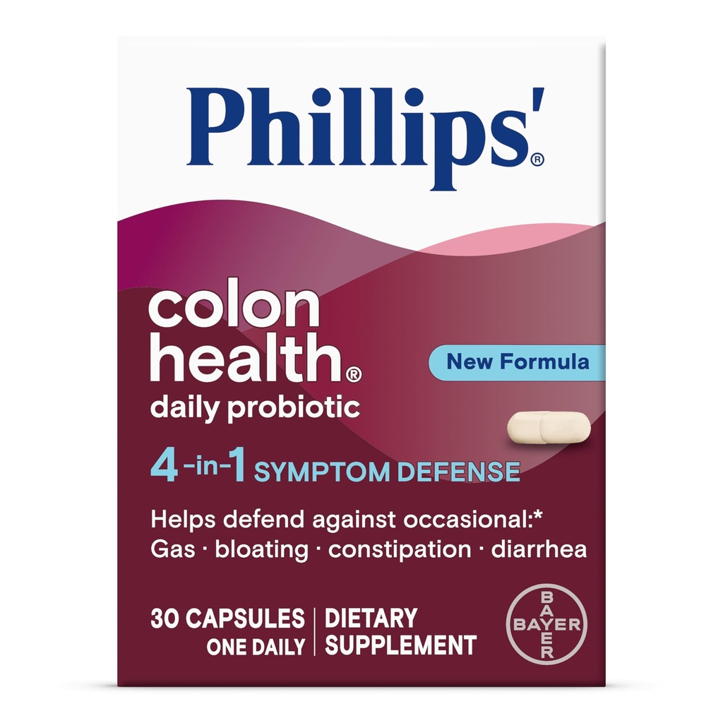 Phillips' Colon Health Probiotic Capsules, 30 Count Bottle - Pack of 3