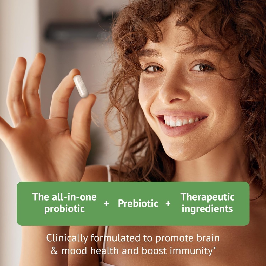 Supplément Cerveau pour mémoire, brouillard cérébral, focus, humeur et concentration & fonction cognitive - Lion, Mane Supercharged avec Ginkgo Biloba et deux souches probiotiques (180 comtes - 3 mois d'approvisionnement)