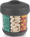 Mossime Extra Large Pill Organizer with TPU Soft Lid, Easy Open Pill Dispenser Medicine Organizer, un mois de voyage supplément de vitamine Pill Box, 7 Compartiments Médicament Pill cas conteneur