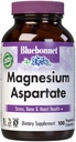 Bluebonnet Nutrition Aspartate de magnésium, anti-stress*, santé osseuse*, santé cardiaque*, non OGM, végétalien, kosher certifié, sans gluten, sans soja, sans lait, 100 capsules végétales, 50 portions