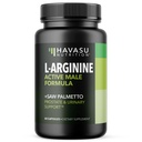 L-Arginine 500mg et Saw Palmetto 500mg - Suppléments de santé à l'oxyde nitrique et à la prostate pour les hommes - 60 Compte - Soutien de la fonction d'endurance et de tract urinaire - 1 mois d'approvisionnement - Capsules Vegan, non OGM