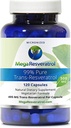 Mega Resvératrol, Pharmaceutique Grade, 99% Pure, Isolé, Micronised Trans-Resveratrol, 120 Veggie Caps, 500mg par gélule. Certificat de pureté. Absolument PAS Toxique --Inactive - Ingrédients ajoutés.