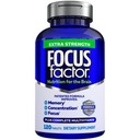 Facteur de focalisation Adultes Extra Force, 120 Compte - Supplément Cerveau pour mémoire, concentration et focus - Multivitamine complète avec DMAE, vitamine D, DHA - Vitamines de santé fiables