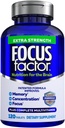 Facteur de focalisation Adultes Extra Force, 120 Compte - Supplément Cerveau pour mémoire, concentration et focus - Multivitamine complète avec DMAE, vitamine D, DHA - Vitamines de santé fiables