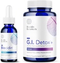 Recherche bio-botanique Formule liquide de biocidin (1 oz) avec IG Detox+ Binder doux - Ensemble de désintoxication à deux produits pour soutenir le nettoyage et la digestion - Aide à l'élimination de la toxines et du biofilm
