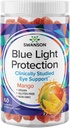 Swanson Mango Lutein et Zeaxanthin Blue Light Protection Gummies - 60 Gummies - Vegan Vision Supplément pour la santé rétinienne et maculaire
