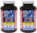 Yerba Prima Prebiotic Colon Care Capsules Dietary Fibre, 180 Compte, (Pack of 2) - Cinq formes de Fibre Plus FOS Prebiotics Supplément - Soluble et insoluble pour la régularité et le soutien digestif