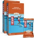 CLIF BARS - Barres d'énergie - Beurre d'arachides croquante - Fabriqué avec de l'avoine biologique - Alimentation végétale - Végétarien - Kosher (2.4 Barres de protéines d'Once, 24 Nombre) Emballage Mai Varier