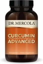 Dr Mercola Curcumin Advanced, 90 portions (90 gélules), 500 mg par gélule, supplément alimentaire, soutient la santé de la vision et la concentration mentale, non-OGM