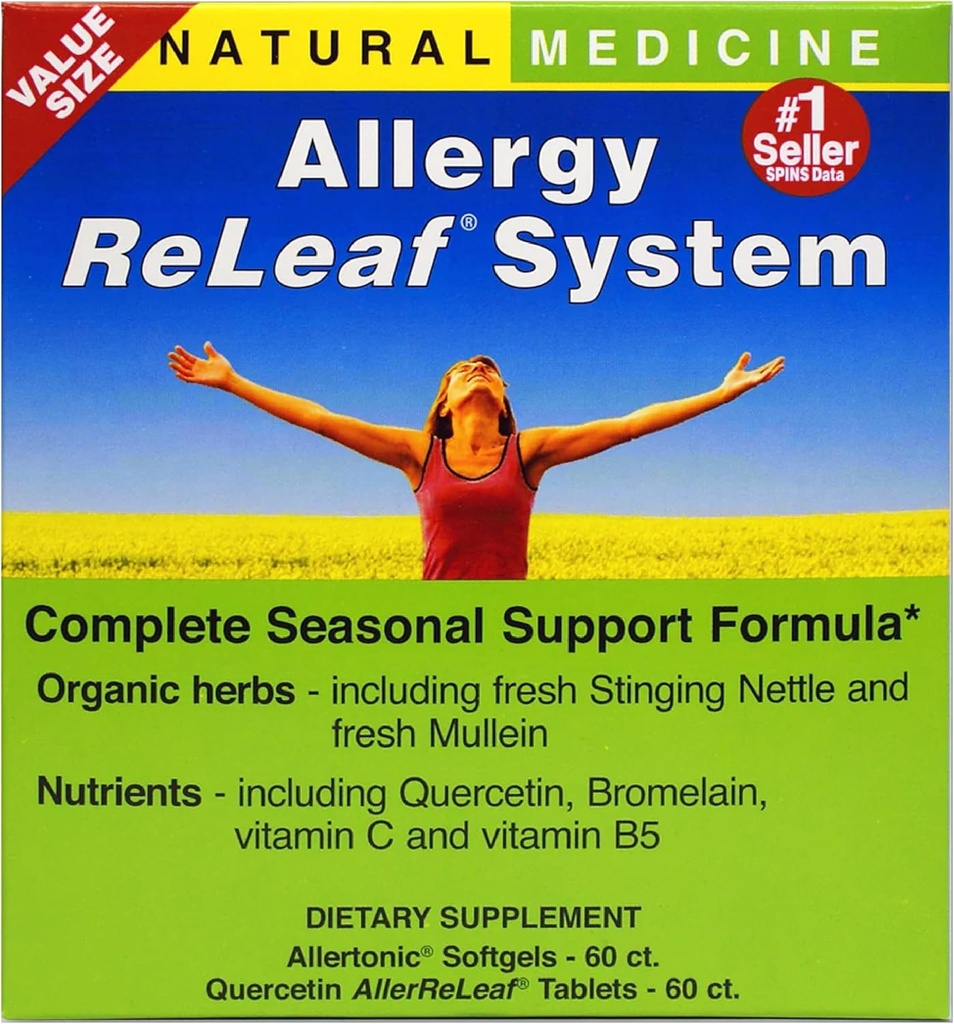 Herbs Etc. Allergy ReLeaf System - Supplément de désagrément saisonnier - Fournit un soutien pour les yeux éternuer et démangeaisons - Soutient la fonction Sinus - 60 Softgels, 60 comprimés (60 portions)