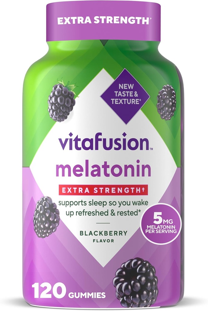 Vitafusion Extra Strength Melatonin Gummy Vitamins, 5mg, 120 ct Gummies