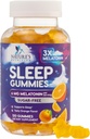 Mélatonine Sleep Gummies Sans sucre - 6 mg Mélatonine Sleep Gummies pour les adultes, Suppléments Gummy Dormant Extra Force, Supplément de soutien au sommeil occasionnel, 6 mg Gomitas para Dormir - 120 Compte