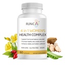 Supplément complexe d'équilibre hormonal de 4-en-1 pour les femmes : Rosehip, Pueraria et Primrose du soir avec Isoflavones de soja