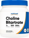 Nutricost Pure Choline Bitartrate poudre 500 Grams