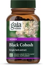 Gaia Herbes Cohosh Noir - Supplément de soutien à la ménopause pour aider à maintenir l'équilibre hormonal et la santé des femmes - avec cohosh noir biologique - 60 phytocapsules liquides véganes (30 jours d'approvisionnement)