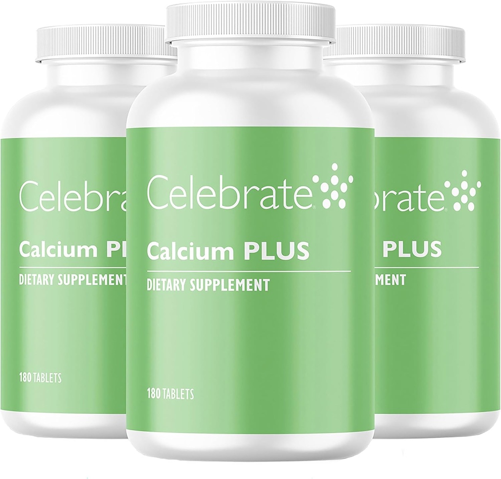 Celebrate Vitamins Calcium Plus – 600mg Calcium Citrate, 600 IU Vitamin D3 & 50mg Magnesium for Post Bariatric Surgery - Gluten-Free & Sugar-Free - 540 Non-Chewable Tablets